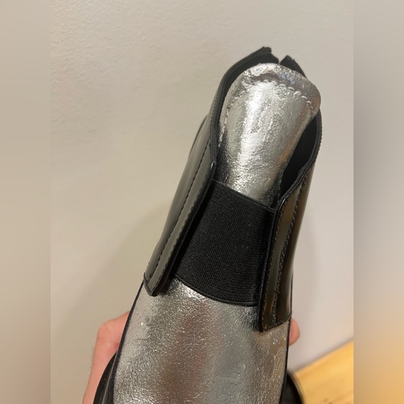 Authentic ALEXANDER MCQUEEN silver and black boots size EU 37 US 7 - Picture 15 of 16